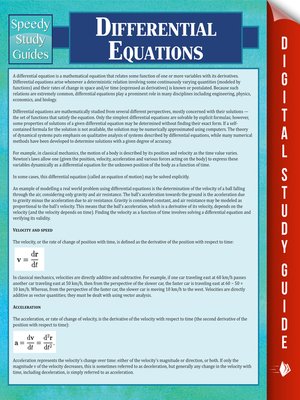 cover image of Differential Equations